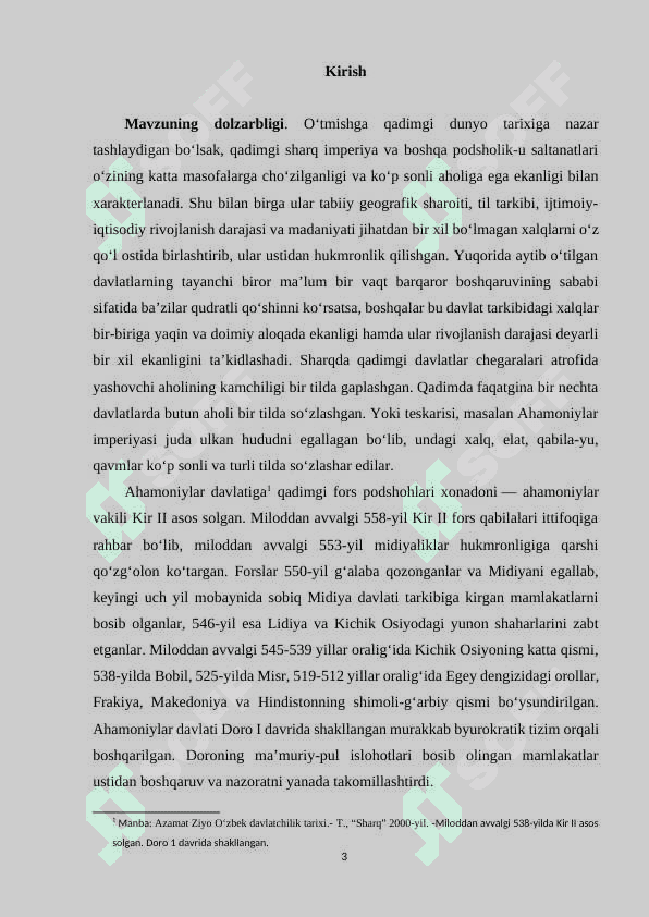 Òrta osiyo xalqlari Ahamoniylar davlati tarkibida mil avv VI IV asrlar 3