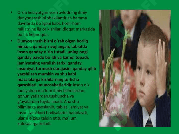 O’quvchilarda ilmiy dunyoqarashni shakllantirish 3