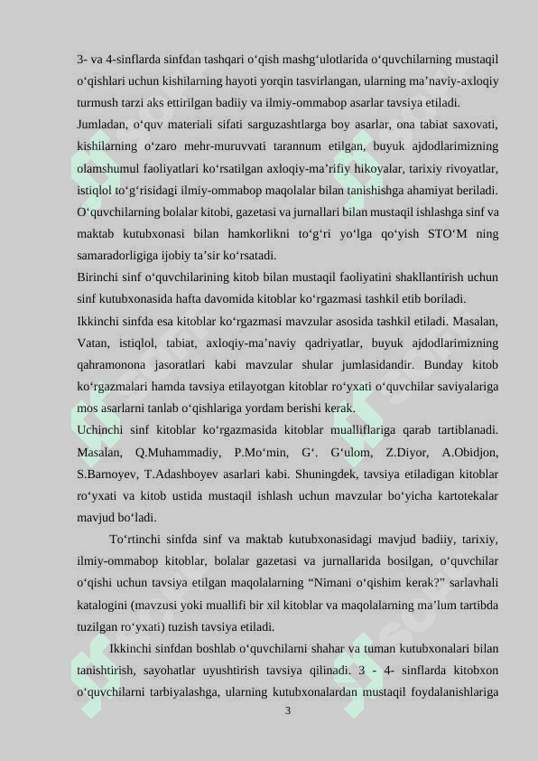 SAVODNI O'RGATISHDA SINFDAN TASHQARI O'QISHNI TASHKIL QILISH 3