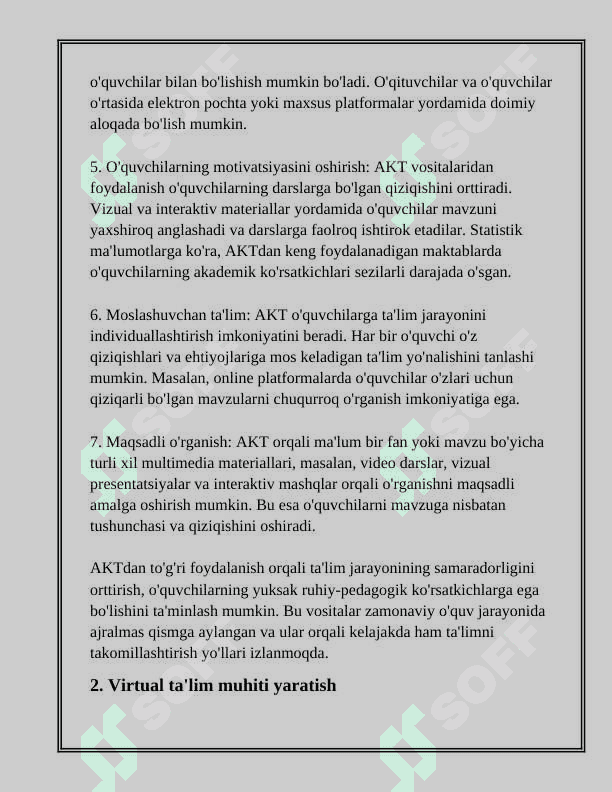 Taʼlim jarayonida axborot kommunikatsiya texnologiyalaridan foydalanib darsni tashkil etish 3