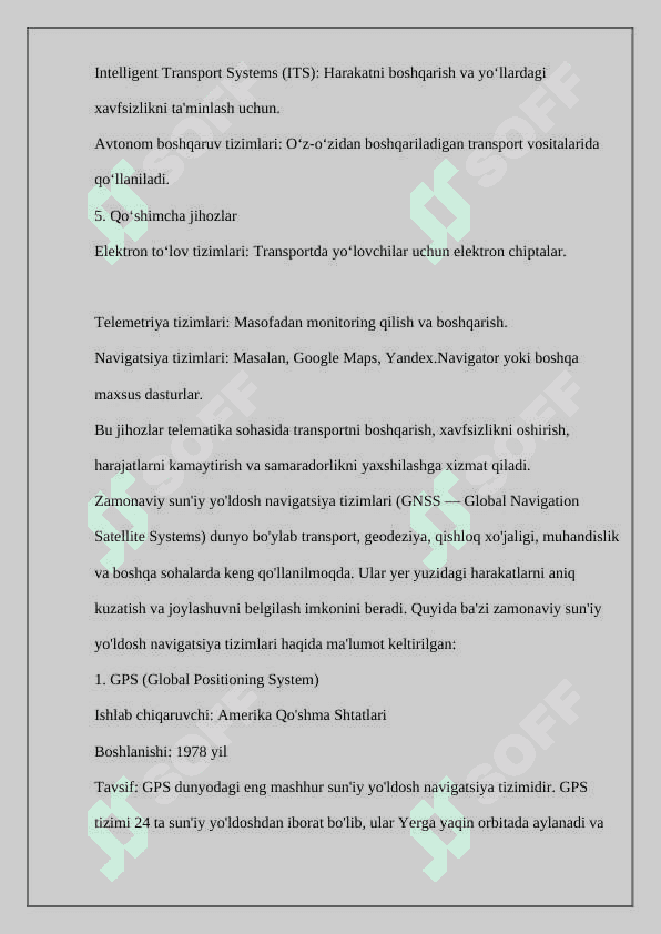 Telematikada qoʻllaniladigan texnika va jihozlar 3