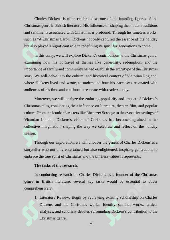 Charles Dickens as a founder of Christmas genre in British literature 2