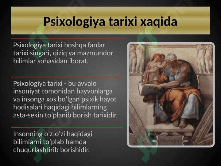 PSIXOLOGIYA FANINING RIVOJLANISH TARIXI. 2