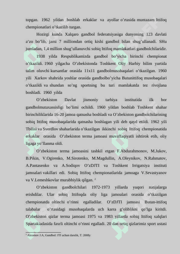 GANDBOL O’YIN TAKTIKASINING TASNIFI 6