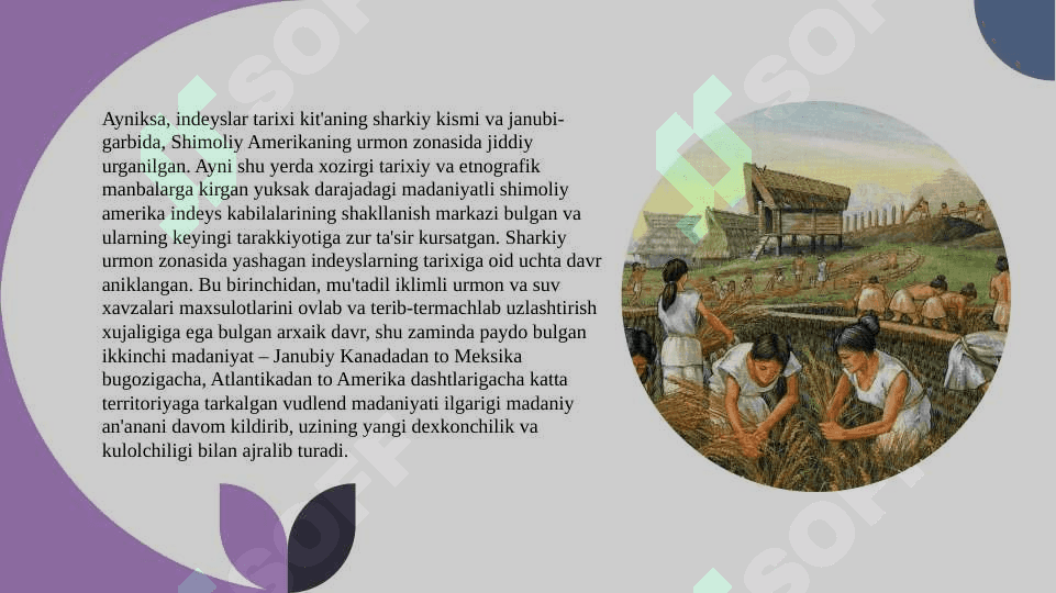 SHIMOLIY AMERIKA XALQLARI XO'JALIK MASHG'ULOTLARI 3