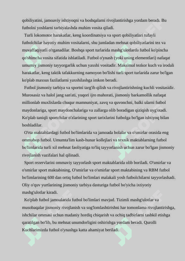 Futbol o’yinida harakatanish texnikasini o’rgatish 8