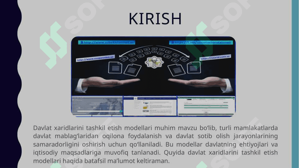 Davlat xaridlarini tashkil etish modellari 2