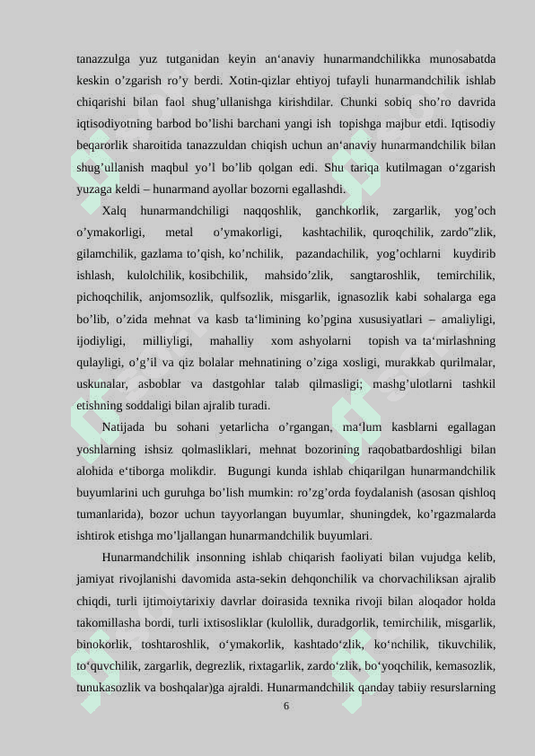 Ta’lim jarayonida milliy xalq hunarmandchiligi to’garaklarini tashkil etish usullari 6