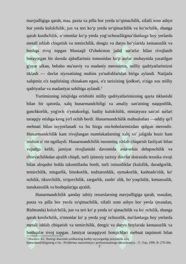 Ta’lim jarayonida milliy xalq hunarmandchiligi to’garaklarini tashkil etish usullari 7