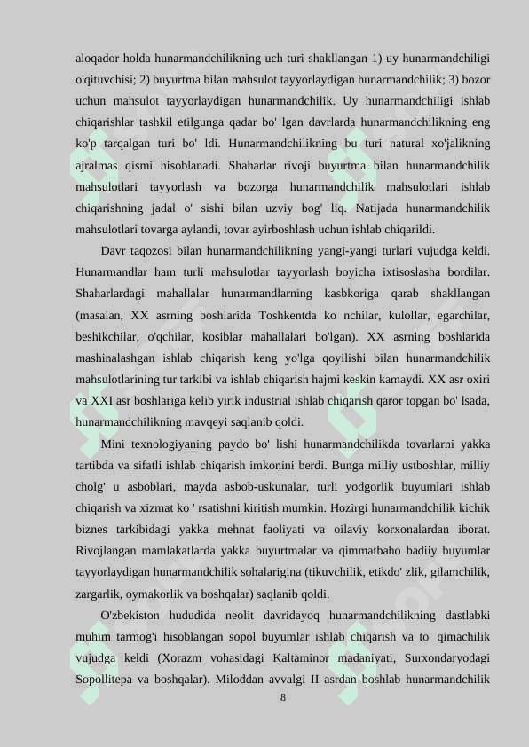Ta’lim jarayonida milliy xalq hunarmandchiligi to’garaklarini tashkil etish usullari 8