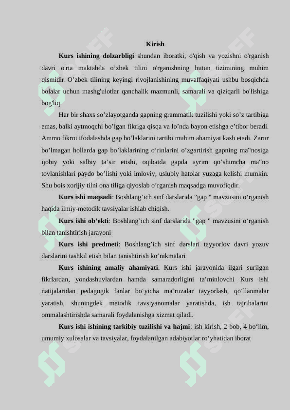 Boshlang’ich sinflarda “Gap” mavzusini o’rgatish metodikasi. 3