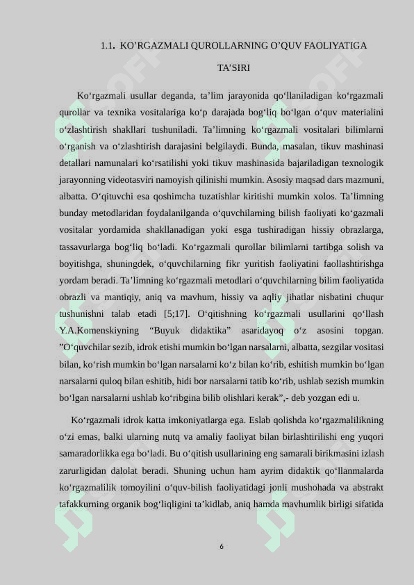 O’QISH DARSLARIDA KO’RGAZMALI VOSITALARDAN FOYDALANISH 6