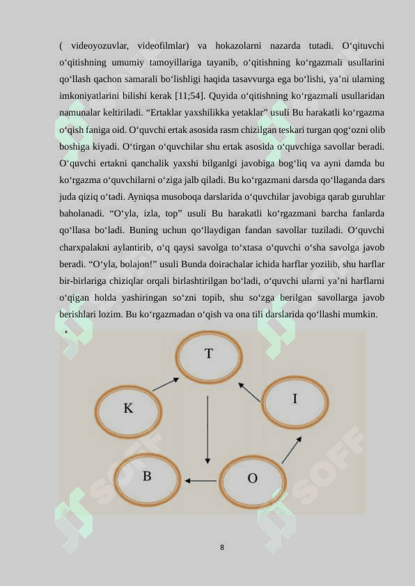 O’QISH DARSLARIDA KO’RGAZMALI VOSITALARDAN FOYDALANISH 8