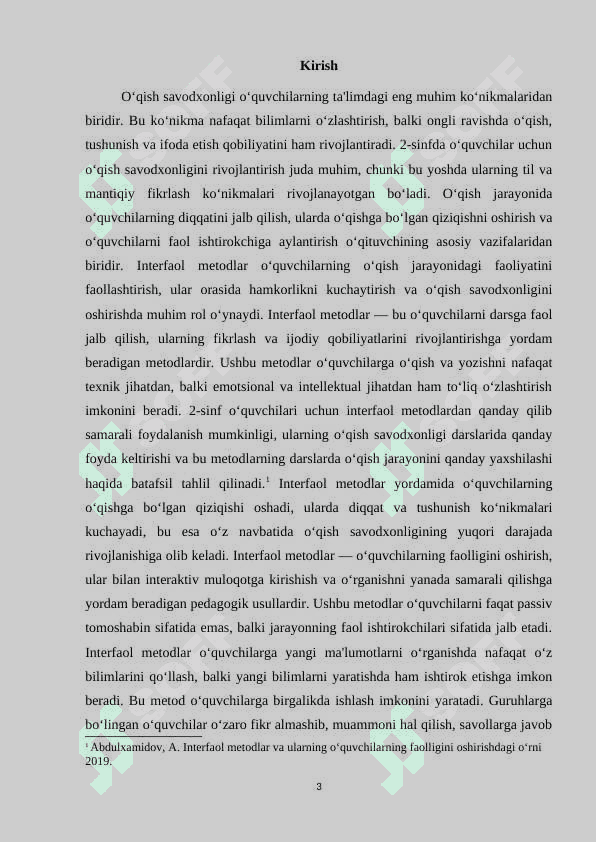 2-sinf o’qish savodxonligi darslarida interfaol metodlardan foydalanish 3