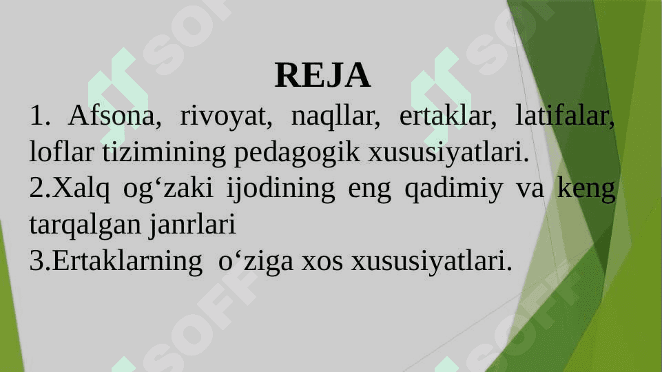AFSONA, RIVOYAT, NAQL, ERTAK, LATIFA, LOFLAR TIZIMINING PEDAGOGIK XUSUSIYATLARI 2