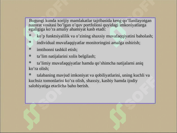 Ta’lim jarayonida elektron portfolioni yaratish. 6