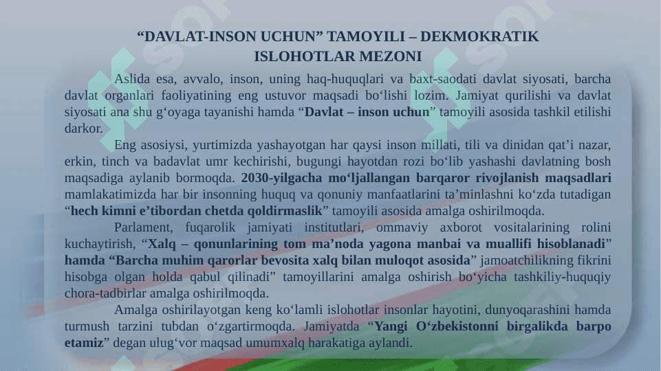 Yangi O'zbekistonda ijtimoiy-siyosiy, iqtisodiy va manaviy hayotida ro'y berayotgan o'zgarishlarning xalqaro reyting va indekslarda aks etishi 7