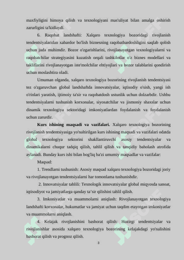 XALQARI TEXNOLOGIYA BOZORI RIVOJLANISH MUAMMOLARI 3