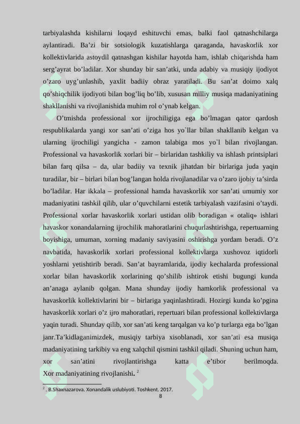 XOR MA’DANIYATINING KELIB CHIQISH TARIXI 8