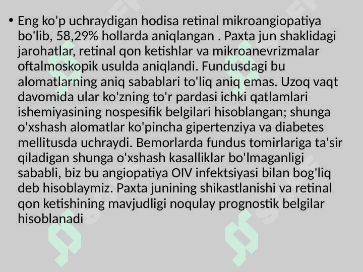 SPIDDA KO'ZDAGI O'ZGARISHLAR 3