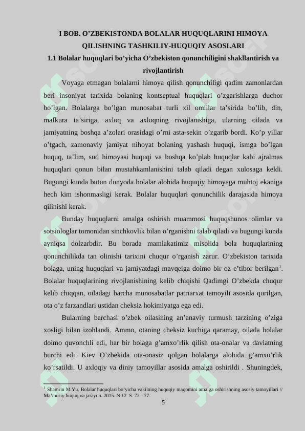 Bola huquqlarining inson huquqlari va umumjahon deklaratsiyasida aks etishi 5