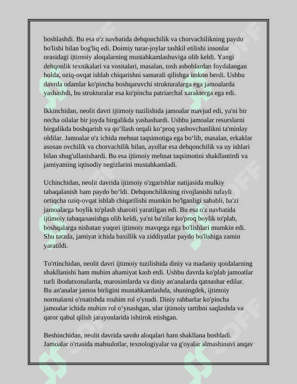MEZOLIT-NEOLIT DAVRI LOKAL MADANIYATLARI 4