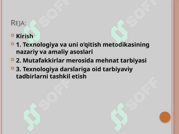 Texnologiya va uni o'qitish metodikasining nazariy va amaliy asoslari. 20test va 30 glossary 2