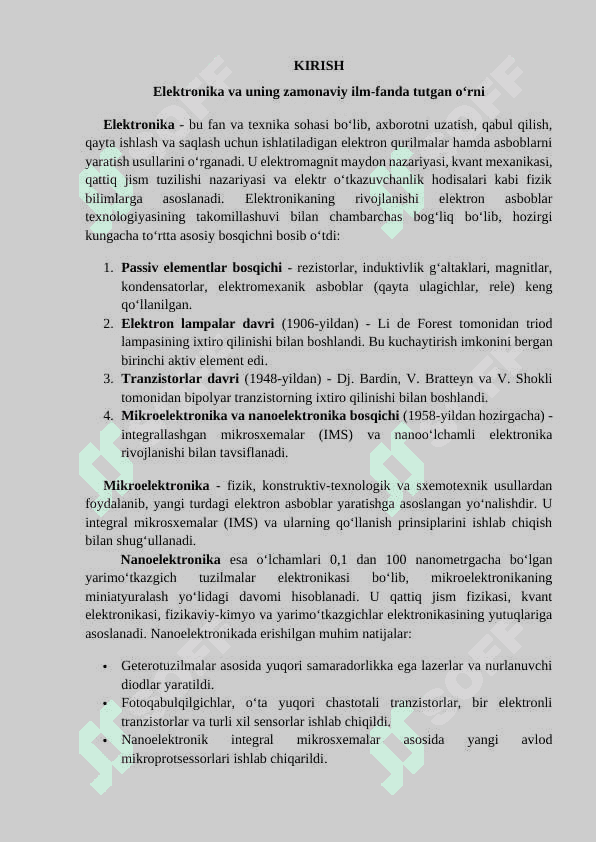 Nanoelektronika, funksional elektronika 3