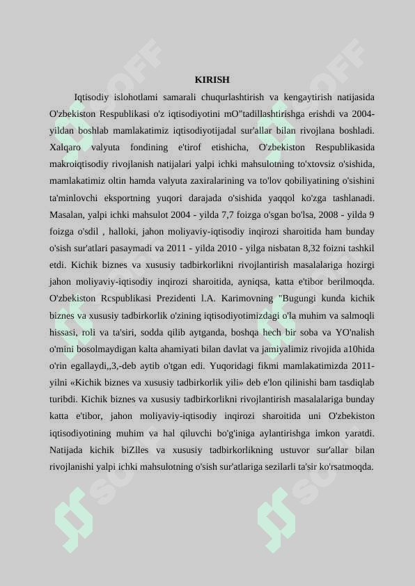 Буджет даромадларини шакллантиришда кичик безниснинг роли 5