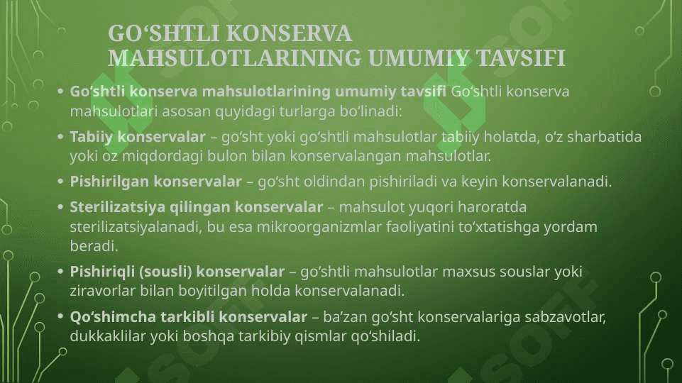 Go'shtli konserva mahsulotlarining umumiy kislotaliligini aniqlash. 3
