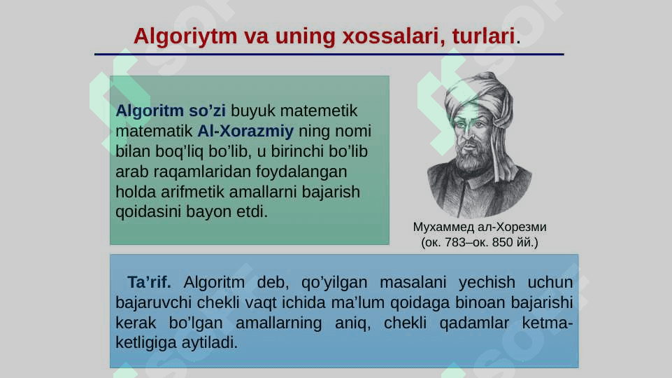 ALGORITMLASH VA DASTURLASHNING ASOSIY TUSHUNCHALARI 4