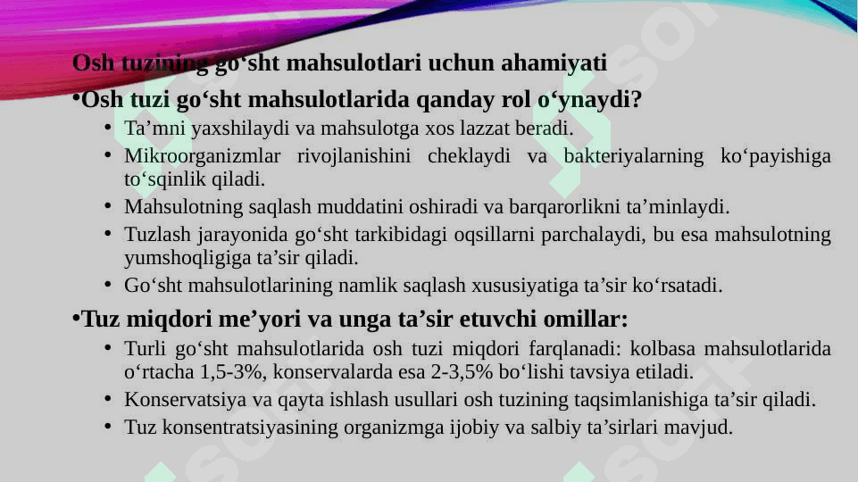 Go'sht maxsulotlarida osh tuzi miqdorini aniqlash 3