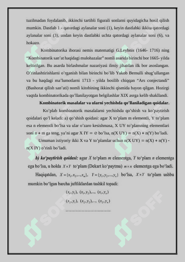 Bo’laklashlar kombinatorikasi 6