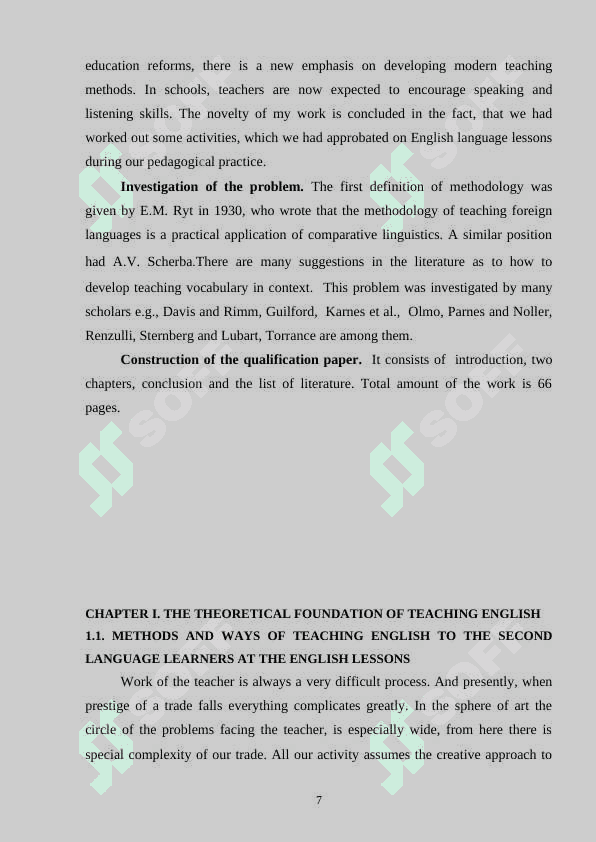 Development of creative abilities in teaching 7