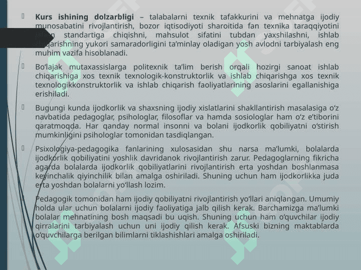 TEXNIK IJODKORLIK TO'GARAKLARI FAOLYATINING MAZMUNI, TASHKILIY ASOSLARI 3
