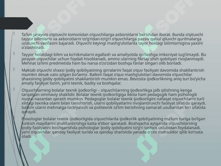 TEXNIK IJODKORLIK TO'GARAKLARI FAOLYATINING MAZMUNI, TASHKILIY ASOSLARI 4