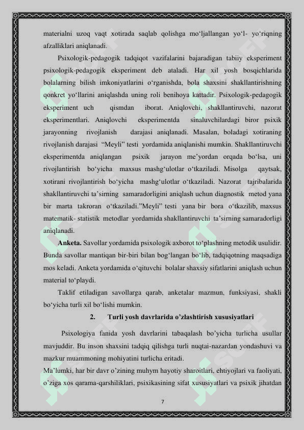 Pedagogika va psixologiya 7
