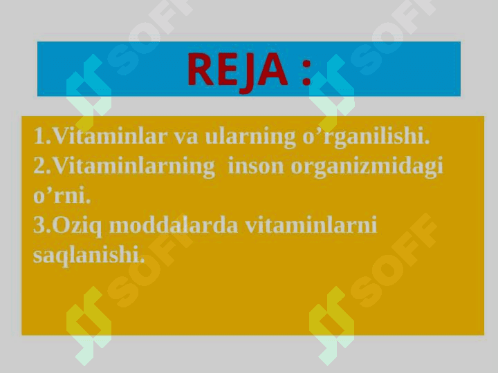 VITAMINLAR  VA ULARNING  AHAMIYATI 2