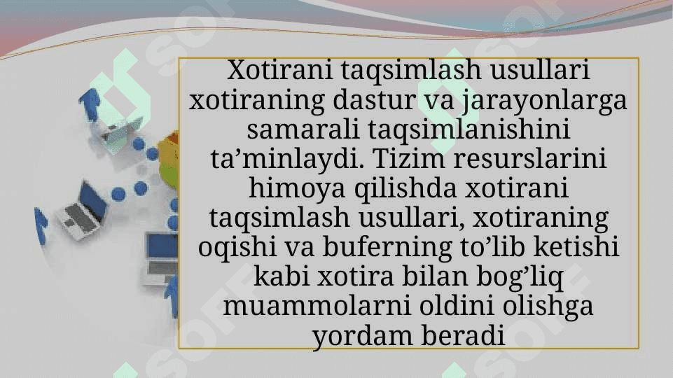 Xotirani taqsimlash usullari(statik,dinamik) 4
