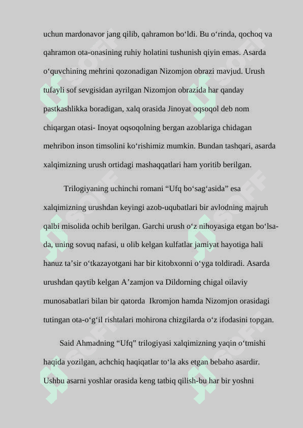 Said Ahmadning “Ufq” trilogiyasida davr va shaxs talqini 7
