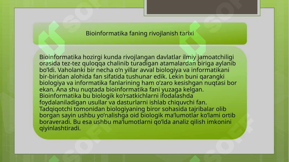 ZAMONAVIY BIOLOGIYA RIVOJLANISHIDAGI BIOINFORMATIKANING XISSASI 6