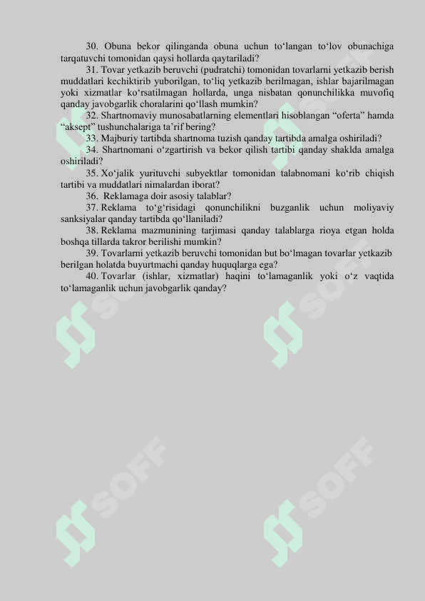 Argos savollar. “Adolat” milliy huquqiy axborot markazi davlat muassasasidagi bo‘sh  (vakant) lavozimlar uchun o‘tkaziladigan (ichki va tashqi) tanlovning suhbat  bosqichi uchun mutaxassislikka oid SAVOLLAR RO‘YXATI 2