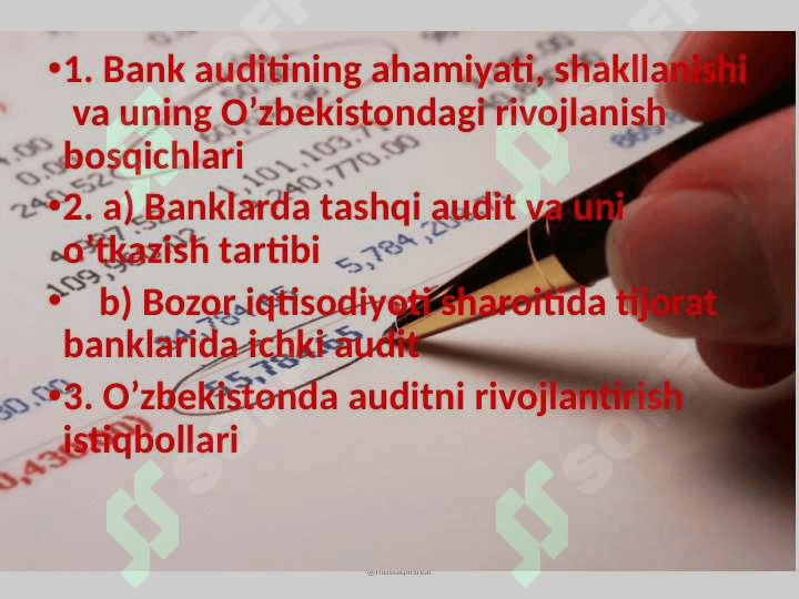 Tijorat banklarini audit qilishning turlari 2