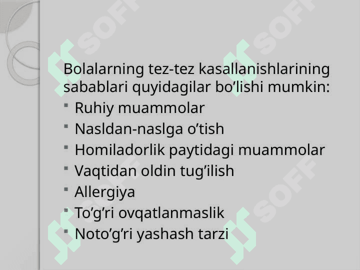 TEZ TEZ  KASALLANUVCHI BOLALAR 4