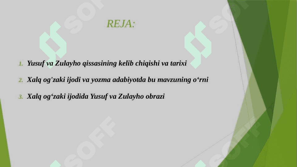 XALQ OG'ZAKI IJODI VA YOZMA ADABIYOTDA YUSUF VA ZULAYHO OBARAZLARI. 2