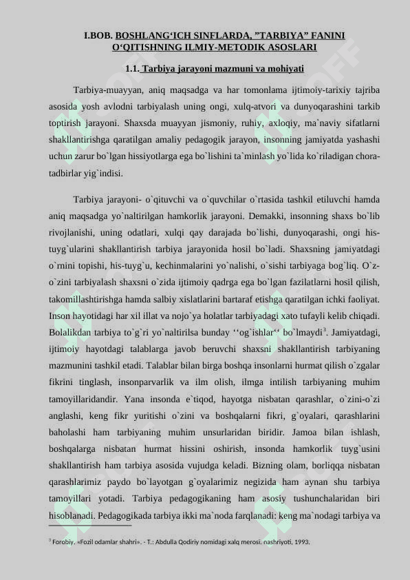 Boshlangʻich sinflarda tarbiya jarayoni mohiyati va mazmuni 6