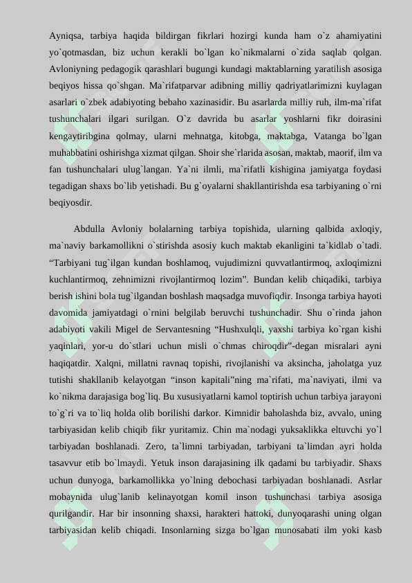 Boshlangʻich sinflarda tarbiya jarayoni mohiyati va mazmuni 8
