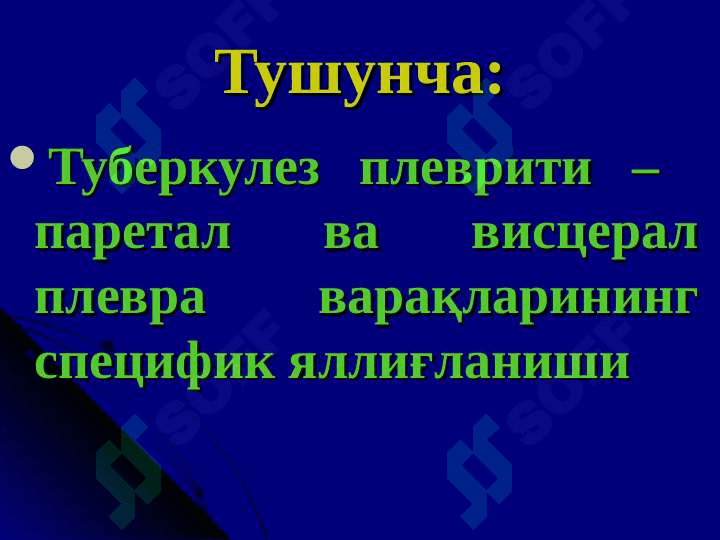 Плевра туберкулези.Туберкулез менингити . Сил плеврити 3