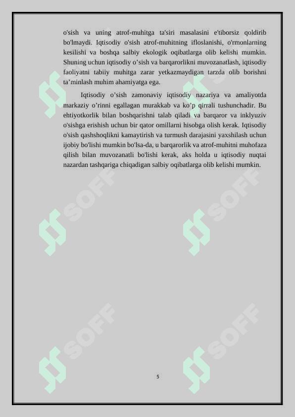 Barqaror iqtisodiy oʻsishni taʼminlash 5