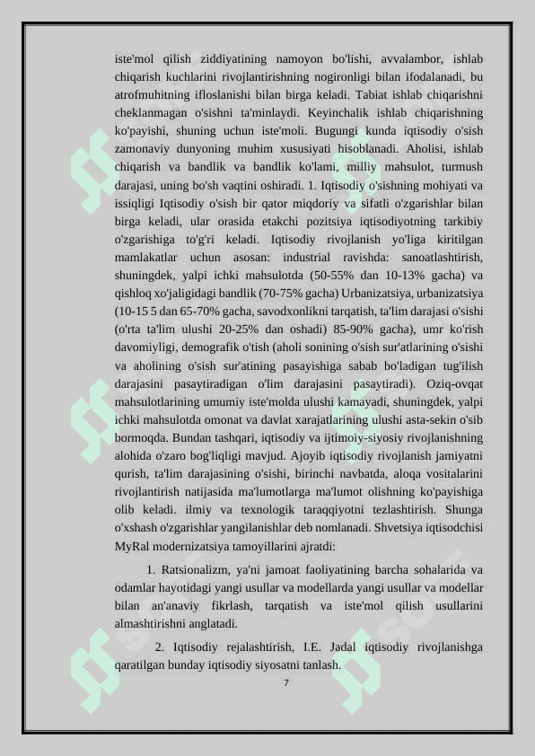 Barqaror iqtisodiy oʻsishni taʼminlash 7
